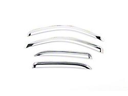 Putco Element Chrome Window Visors; Channel Mount; Front and Rear (07-14 Silverado 3500 HD Crew Cab)