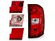 Euro Style Tail Lights; Chrome Housing; Red Lens (07-14 Silverado 3500 HD)