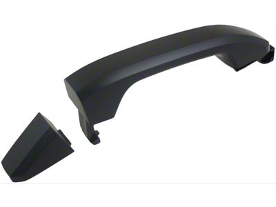 Exterior Door Handle; Front Right; Smooth Black; Plastic; Without Passive Entry (15-19 Silverado 3500 HD)