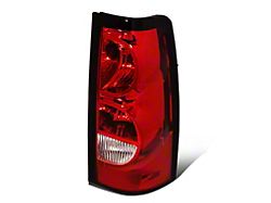 Factory Style Tail Light; Chrome Housing; Red Lens; Passenger Side (03-06 Silverado 3500 HD SRW)