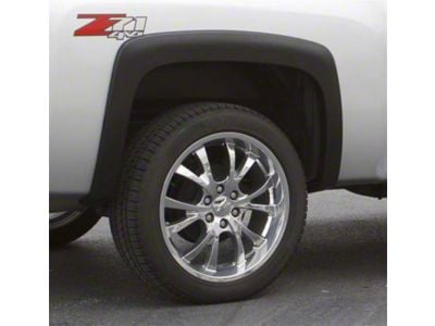 Elite Series Sport Style Fender Flares; Rear; Smooth Black (07-14 Silverado 3500 HD SRW)