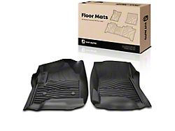 Front Floor Liners; Black (15-19 Silverado 3500 HD w/ Full Center Console)