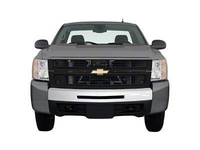 Front Bumper Center Section Cover with Bumper Air Intake Opening; Olympic White (07-10 Silverado 3500 HD w/ Steel Bumper)