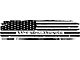 Full Rear Glass Tattered We The People Flag Decal; Gloss Black (07-24 Silverado 3500 HD)