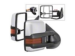 G3 Power Heated Telescoping Mirrors with Amber LED Turn Signals; Chrome (07-14 Silverado 3500 HD)