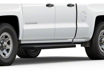 H-Style Running Boards; Black (07-19 Silverado 3500 HD Extended/Double Cab)