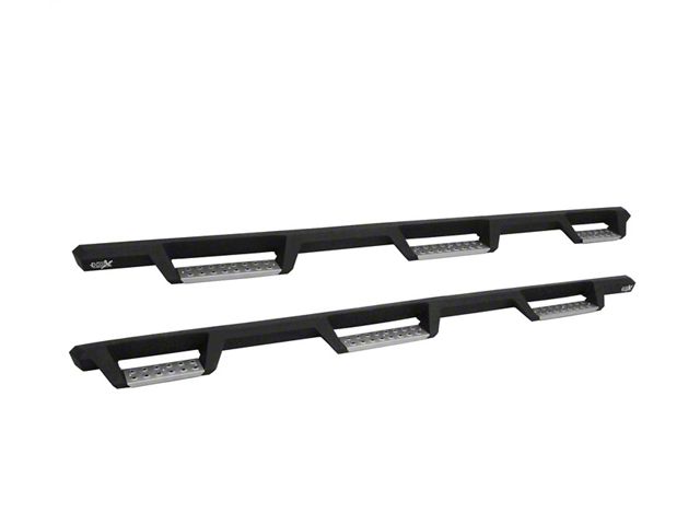 Westin HDX Stainless Wheel-to-Wheel Drop Nerf Side Step Bars; Textured Black (07-19 Silverado 3500 HD Crew Cab w/ 6.50-Foot Standard Box)