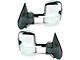 Heated Manual Towing Mirrors; Chrome (15-19 Silverado 3500 HD)