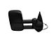 Heated Manual Towing Mirrors; Textured Black (07-14 Silverado 3500 HD)