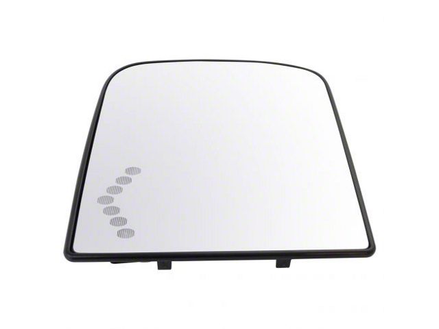 Heated Turn Signal Towing Mirror Glass; Driver Side (07-14 Silverado 3500 HD)