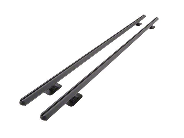 Hex Side Rails; Textured Black (15-24 Silverado 3500 HD w/ 8-Foot Long Box)