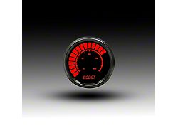 LED Analog Bargraph Boost Gauge with Black Bezel; 2-1/16-Inch; Red; 0-60 PSI (Universal; Some Adaptation May Be Required)