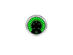 LED Analog Bargraph Oil Temperature Gauge; 2-1/16-Inch; Green; 140-340 Degrees (Universal; Some Adaptation May Be Required)