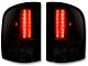 LED Tail Lights; Chrome Housing; Red Smoked Lens (07-14 Silverado 3500 HD)