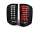 LED Tail Lights; Matte Black Housing; Clear Lens (07-14 Silverado 3500 HD)