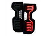 LED Tail Lights; Matte Black Housing; Smoked Lens (20-23 Silverado 3500 HD)