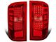 LED Tail Lights; Chrome Housing; Red Lens (15-19 Silverado 3500 HD w/ Factory Halogen Tail Lights)
