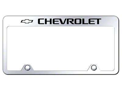 Chevrolet Laser Etched Inverted License Plate Frame (Universal; Some Adaptation May Be Required)