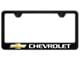 Chevrolet PC License Plate Frame; UV Print on Black (Universal; Some Adaptation May Be Required)