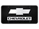 Dual Chevy License Plate; Chrome on Black (Universal; Some Adaptation May Be Required)