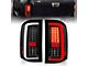 Light Bar Style LED Tail Lights; Black Housing; Clear Lens (07-14 Silverado 3500 HD w/ Factory Halogen Tail Lights)
