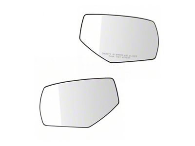 Manual Heated Spotter Glass Mirror Glass; Driver and Passenger Side (15-19 Silverado 3500 HD)