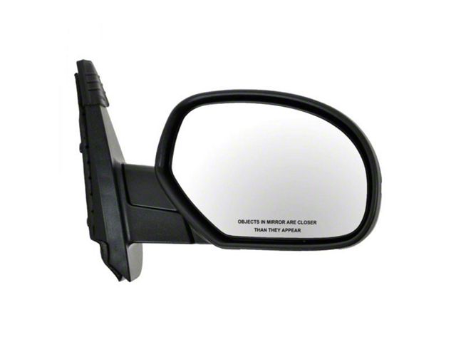 Manual Mirror; Textured Black; Passenger Side (07-13 Silverado 3500 HD)