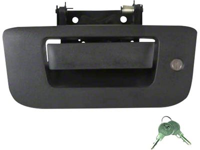 Manual Tailgate Lock Handle; Black (07-14 Silverado 3500 HD)