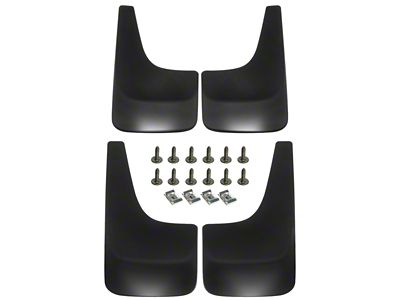 Mud Flap Splash Guards; Front and Rear (07-14 Silverado 3500 HD SRW w/o OE Fender Flares)