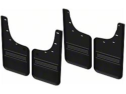 Mud Flaps with Black Plate; Front and Rear (20-25 Silverado 3500 HD SRW)