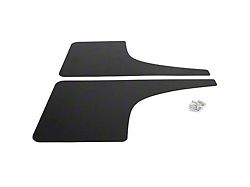 Mud Flaps; Front; Gloss Black Vinyl (20-25 Silverado 3500 HD SRW)