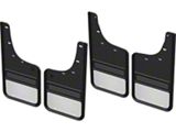 Mud Flaps with Stainless Steel Plate; Front and Rear (20-24 Silverado 3500 HD SRW)