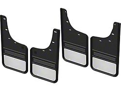 Mud Flaps with Stainless Steel Plate; Front and Rear (20-24 Silverado 3500 HD SRW)