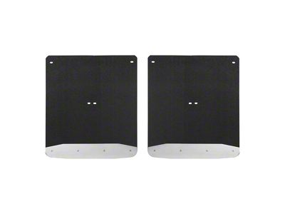 Textured Rubber Mud Guards; Rear; 20-Inch x 23-Inch (15-19 Silverado 3500 HD DRW)