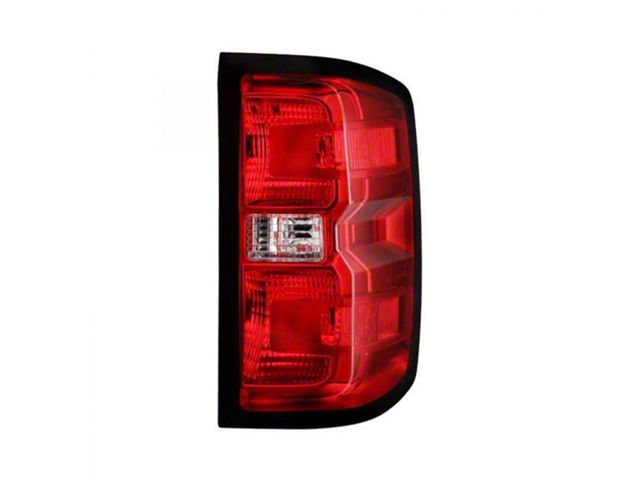 OE Style Tail Light; Chrome Housing; Red/Clear Lens; Driver Side (16-19 Silverado 3500 HD DRW w/ Factory Halogen Tail Lights)