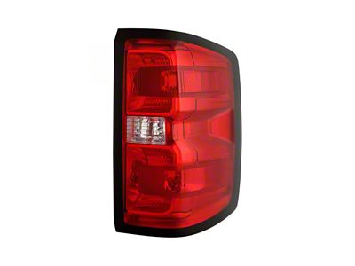 OE Style Tail Light; Chrome Housing; Red/Clear Lens; Passenger Side (15-19 Silverado 3500 HD w/ Factory Halogen Tail Lights)