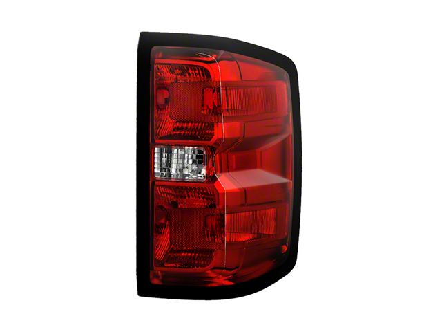 OEM Style Tail Light; Black Housing; Red/Clear Lens; Passenger Side (15-19 Silverado 3500 HD w/ Factory Halogen Tail Lights)