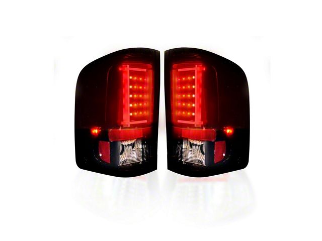 OLED Tail Lights; Chrome Housing; Red Smoked Lens (07-14 Silverado 3500 HD)