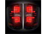 OLED Tail Lights; Chrome Housing; Smoked Lens (15-19 Silverado 3500 HD w/ Factory LED Tail Lights)