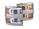 Plank Style Switchback Projector Headlights; Chrome Housing; Clear Lens (15-19 Silverado 3500 HD)