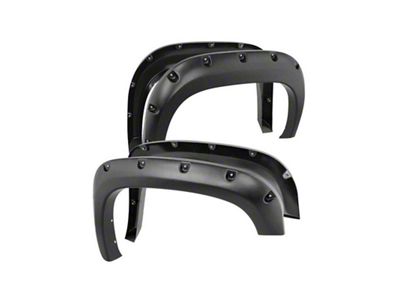 Pocket Style Fender Flares; Matte Black (15-19 Silverado 3500 HD SRW)