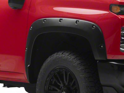 Pocket Style Fender Flares; Smooth (20-25 Silverado 3500 HD SRW)