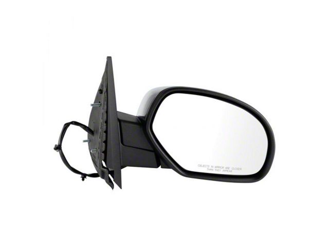 Powered Heated Manual Folding Mirror; Chrome; Passenger Side (07-10 Silverado 3500 HD)