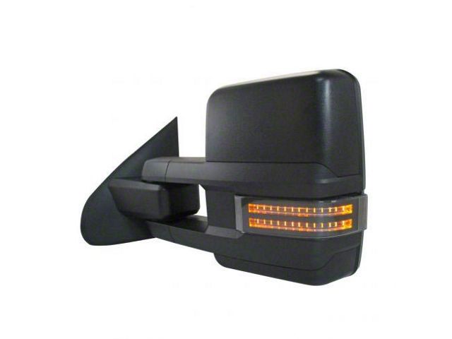 Powered Heated Manual Folding Towing Mirrors with Smoked Turn Signal Lens (15-19 Silverado 3500 HD)