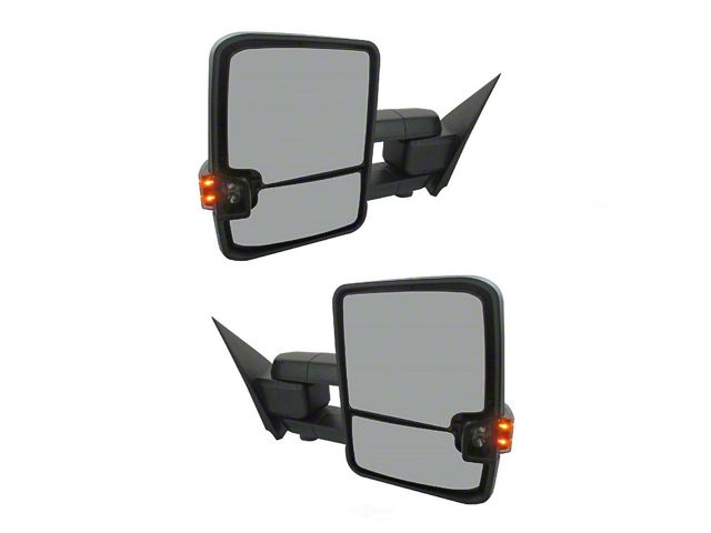 Powered Heated Memory Power Folding Towing Mirrors with Chrome Cap (15-19 Silverado 3500 HD)