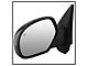 Powered Heated Mirror; Shiny Black; Driver Side (07-14 Silverado 3500 HD)