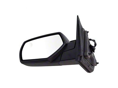 Powered Heated Mirror with Spotter Glass; Textured Black; Driver Side (15-18 Silverado 3500 HD)