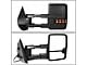 Powered Heated Towing Mirrors with Smoked LED Turn Signals; Black (07-14 Silverado 3500 HD)