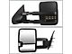 Powered Heated Towing Mirrors with with Smoked LED Turn Signals; Black (15-17 Silverado 3500 HD)