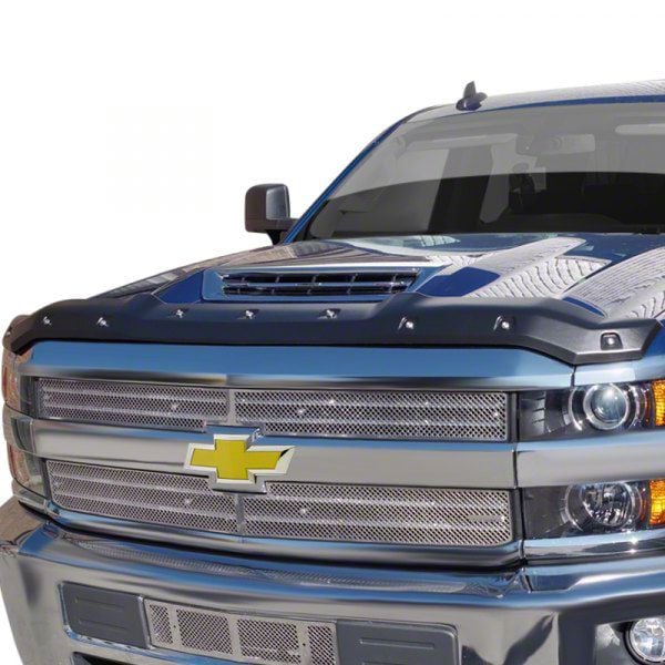 Silverado 3500 Premium Bolt-On Look Hood Deflector; Smooth (17-19 6.6L ...